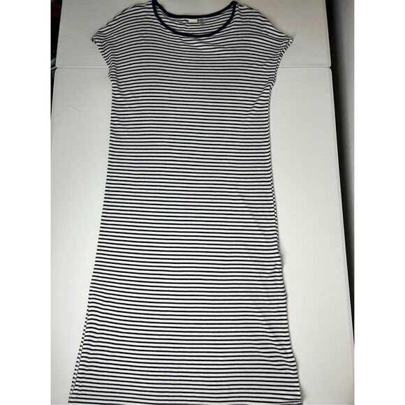 ROXY Black T-shirt Striped Maxi Dress Size 4 - Picture 9 of 14